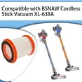 thumbnail image 3 of 4 Pack HEPA Filters Fits MOOSOO XL618 Pro Type Cordless Stick Vacuum Cleaner, Also Fits Voweek VW-VC08 Cordless Vacuum, 3 of 7