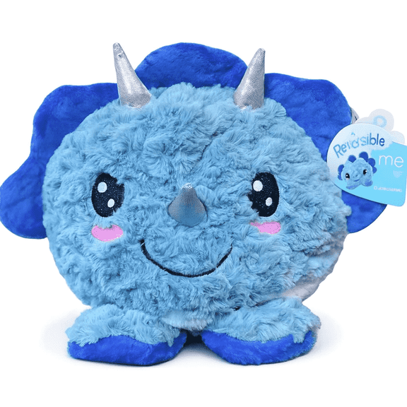 HUG ME Reversible Flip Dinosaur Plush Toy – Grump-asaurus Rex Stuffed Animal – Soft Double-Sided Mood Plush