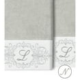 thumbnail image 2 of Authentic Hotel and Spa  100% Turkish Cotton Monica 2PC Embellished Bath Towel Set Light Gray N, 2 of 3