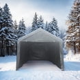 thumbnail image 5 of Royo 12 x 20 ft Heavy Duty Outdoor Portable Garage Ventilated Canopy - Gray, 5 of 8