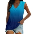 thumbnail image 2 of Yuwull Casual Tank Tops for Women Summer V Neck Sleeveless Ladies Tank Tops Plus Size Workout Tank Tops for Women Loose Tie Dye Tank Tops On Clearance, 2 of 6