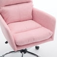 thumbnail image 6 of Jopath Office Chair with Artificial Leather, Accent Chair with Adjustable In Height for Office Bedroom Dressing Table Pink, 6 of 9