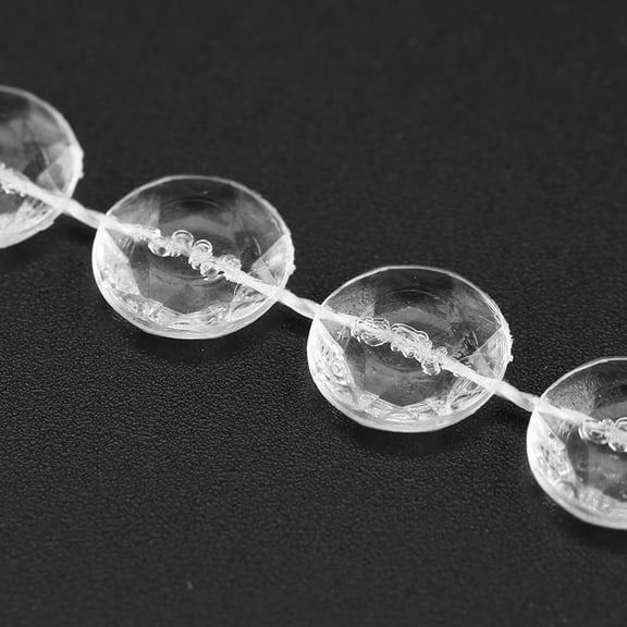 Clear White 10M/Roll Beaded Curtains, Door String Curtain, For Birthday Party Wedding