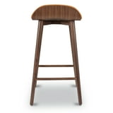 Poly and Bark Notello Leather Counter Stool in Tan/Walnut - Walmart.com