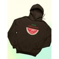 thumbnail image 3 of Buon Ferragosto Watercolor Melon Hoodie Women -Image by Shutterstock, Female x-Large, 3 of 4