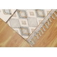 thumbnail image 7 of Casavani Block Printed Grey Cotton Dhurrie Hallway & Kitchen Runner Area Rug Outdoor Kilim 3x20 feet, 7 of 7