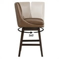 thumbnail image 2 of Allingham 26 " Swivel Counter Stool  in Walnut Faux Leather, 2 of 9