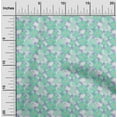 thumbnail image 2 of oneOone Viscose Jersey Sea Green Fabric Floral Fabric For Sewing Printed Craft Fabric By The Yard 60 Inch Wide, 2 of 4