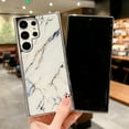 thumbnail image 2 of SaniMore for Samsung Galaxu S22 Ultra 6.8" 2022 Case, Shockproof TPU Bckplane Marble Pattern Stylish for Girls Women Plating Design Anti-drop Slim & Lightweight Anti-slip Bumper, Pattern-C, 2 of 6