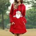 thumbnail image 3 of Chandail de Noël pour Femmes Imprimé de Vacances chandail Mi-Long Fermeture Veste à Capuche Mode Cardigan Chaud Col Rond Manches Longues Chandail de Noël, 3 of 6