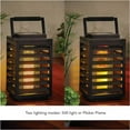 thumbnail image 6 of Hampton Bay Ambrose Black Flicker Flame Outdoor Solar Lantern with Integrated LED, 6 of 6