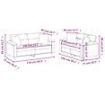 thumbnail image 4 of vidaXL 2 Piece Sofa Set with Pillows Black Faux Leather, 4 of 5
