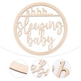 thumbnail image 4 of OUNONA Baby Sleeping Door Sign Elegant Decor for Baby Room Nursery Decoration Khaki Color 7.8 x 5.9 Inches, 4 of 6