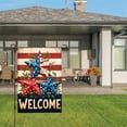 thumbnail image 3 of Amhnf Welcome Patriotic Stars And Stripes Garden Flag For Home Outdoor Garden Yard Decor 12x18 inch, 3 of 5
