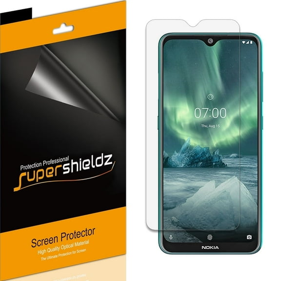 [6-Pack] Supershieldz for Nokia 7.2 Screen Protector, Anti-Bubble High Definition (HD) Clear Shield