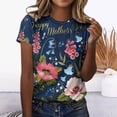 thumbnail image 2 of Camiseta informal para mujer, blusa estampada con cuello redondo y manga corta, Tops OAVQHLG3B Store  lin121212, 2 of 4