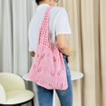 thumbnail image 7 of Kukuzhu Crochet Beach Tote Bag for Women Aesthetic Mesh Tote Bag Summer Hobo Bag Hollow Shoulder Handbags Knit Bag, 7 of 7