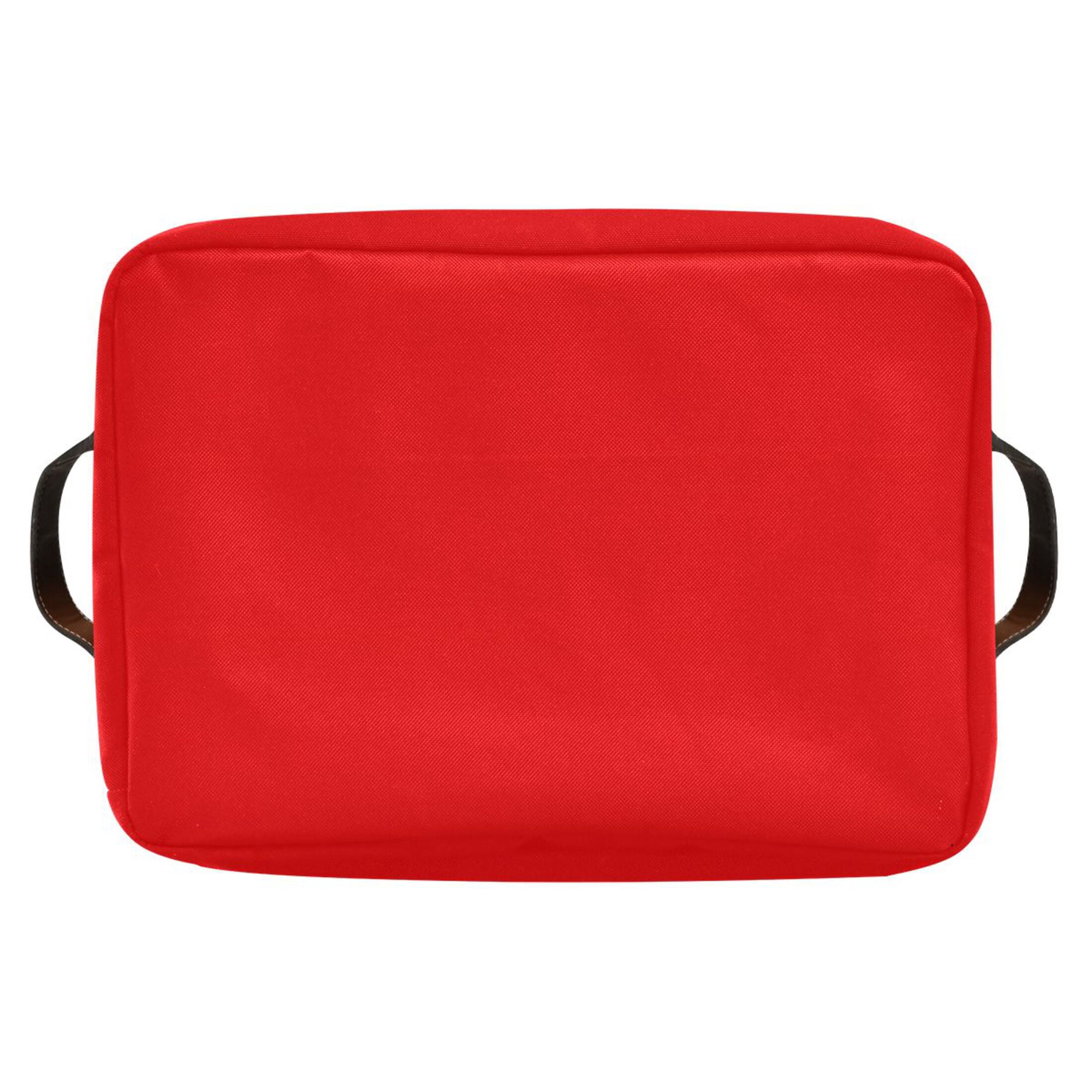 Ryvnso Red Storage Basket Large Bin Foldable Boxes Toys Organizer 14.2x10.2x8.3in 2 PCs