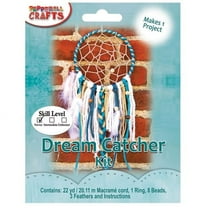 Pepperell Crafts Macrame Dream Catcher Kit, 14 x 6 Inch Finished