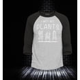 thumbnail image 2 of Shop4Ever Men's I Wet My Plants Raglan Baseball Shirt Medium Heather Grey/Black, 2 of 4