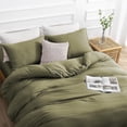thumbnail image 3 of Duvet Cover Queen Piece Prewashed Ultra Soft Queen Bedding Set Features Zipper Closure and Corner Ties Includes Duvet Cover x & Pillowcases No Comforter, 3 of 7