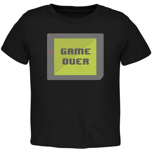 Halloween Old School Gamer Game Over Toddler T Shirt Black 3T