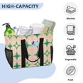 thumbnail image 3 of FORMRS Tote Bag for Women Large Capacity Canvas Travel Foldable Carry On Shopping Handbag, Green Symmetrical Stars, 3 of 8
