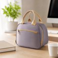 thumbnail image 4 of Insulated Lunch Bag | Leak Proof Insulated Lunch Tote for Work and School, Reusable Tote Bag for Adults, Gray Oxford Cloth, 4 of 6