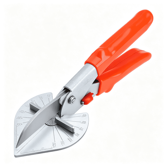 EXLEAF Multi Angle Miter Shears, Adjustable at 45 to 135 Degree with Safety Lock Hand Tools, Quarter Round Cutting Tool, Miter Shears for Wood Trim Molding, Cutting Plastic, Pvc
