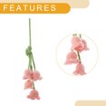 thumbnail image 5 of 1 Pcs Cotton Linen Fabric 4 Lily of the Valley Flowers Car Rear View Mirror Pendant Accessories Car Hanging Ornament Pink, 5 of 6