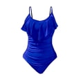 thumbnail image 7 of MSJUHEG Halter Swimwear,Swim Suits for Women 2025,Hollow Monokini Swimwear,Ribbed One Piece Swimsuits for Women,Plus Size Swimsuit for Women,Women's One-piece Swimsuits,Bathing Suit for Women Blue M, 7 of 7