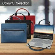 Dell Inspiron 14 5410 2-in-1 Laptop Sleeve, Leather Laptop Case for Dell Inspiron 14 5410 2-in-1 with Accessories Bag Handle (Blue)