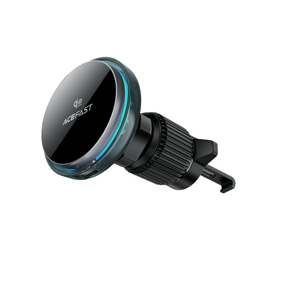 ACEFAST Magnetic Wireless Car Charger, 25W Fast Wireless Charging with Cooling Fan, Color Changing Light, 360° Rotation for All Car Vents