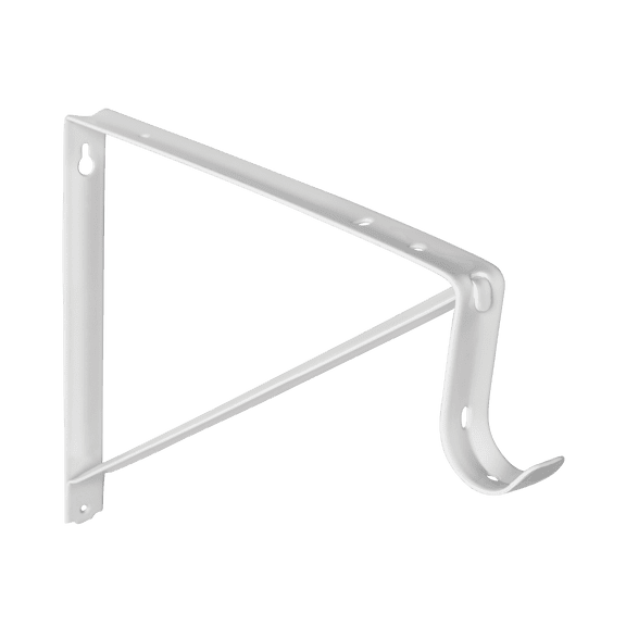Hyper Tough 12 inch Closet Rod Bracket White