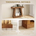 thumbnail image 3 of HOMCOM 42" Farmhouse Console Table, 2-Tier Entryway Table with Storage and Thickened Tabletop for Hallway, Living Room, Behind Couch, Rustic Brown, 3 of 9