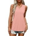 thumbnail image 2 of MOSHU 3 Pack Tank Tops for Women V Neck Sleeveless Women Shirts Flowy Loose Fit Tops Summer Outfits, 2 of 8