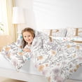 thumbnail image 4 of Homewish Letter P Monogrammed Full Size Comforter Sets,Retro Rustic Flower Bedding Comforter Set,Countryside Plant Bedding Sets For Child,Microfiber Room Decorative Reversible,3 Pieces, 4 of 8