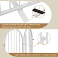 thumbnail image 3 of CBJCBJ Indoor Pet Gate, 6 Panel Folding Dog Gate , 24"H Freestanding Metal Pet Fence for Cats and Dogs ,White, 3 of 7