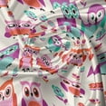 thumbnail image 5 of Ambesonne Owls Valance Pack of 2, Happy Modern, 42"X18", Orange Fuchsia Seafoam, 5 of 5