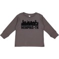 thumbnail image 3 of Inktastic Memphis city Skyline with Grunge Boys or Girls Long Sleeve Toddler T-Shirt, 3 of 5
