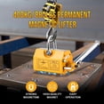 thumbnail image 2 of 880Lbs/400kg Lifting Magnet, Permanent Magnetic Lifter with Release, Magnet Lifting Hoist with Handle, Heavy Duty Magnet for Lifting Steel Sheet, Block, Board, 2 of 9