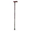 DMI 502-1351-9909 Adjustable Cane,Derby-Top,Wood,Floral