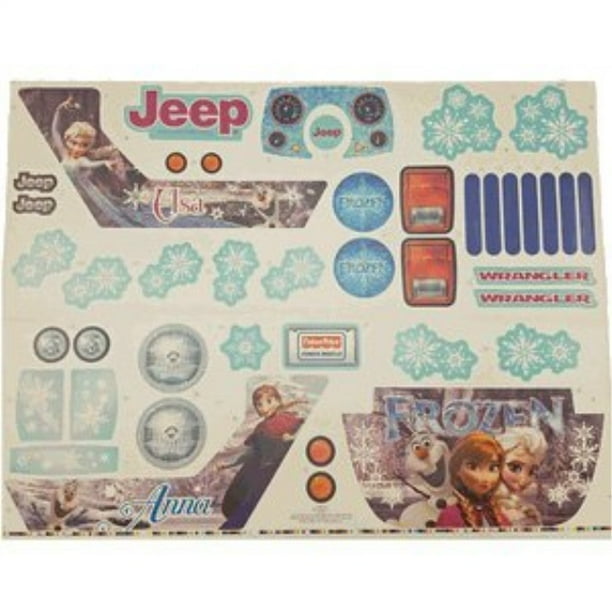 Power Wheels Frozen Jeep Wrangler Label Sheet