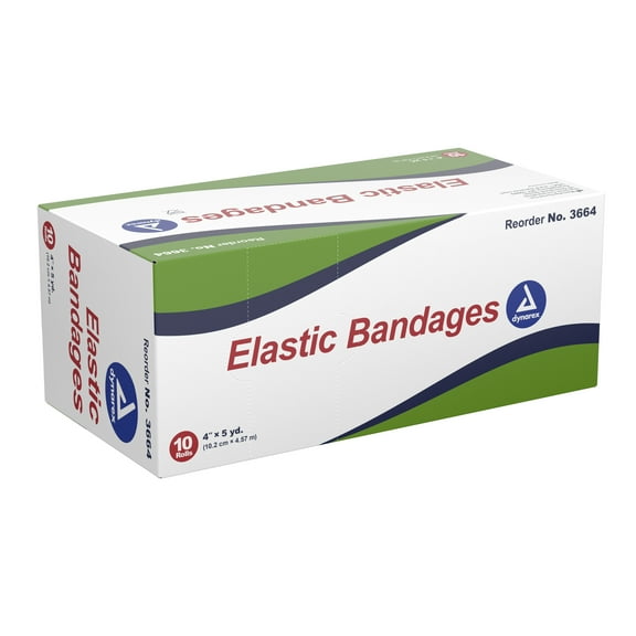 Dynarex Elastic Bandage Beige NonSterile 4" x 4.5 Yd 50 Ct