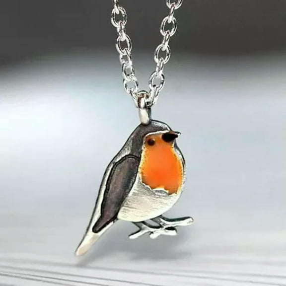 GKNET Retro Simple Fashion All-in-one Drip Robin Ring Necklace For Ladies Women Gift-A2