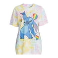 thumbnail image 5 of Disney’s Stitch Women's Tie-Dye Graphic Tee with Short Sleeves, Sizes XS-XXXL, 5 of 5