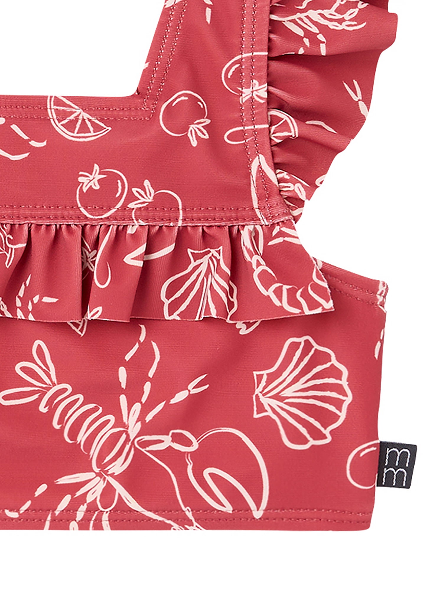 Modern Moments by Gerber Baby and Toddler Girl Two- Piece Swimsuit with Ruffles, Sizes 0/3M-5T