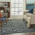 thumbnail image 4 of Nourison Caribbean Indoor/Outdoor Geometric Floral Navy 5'3" x 7'5" Area Rug, (5' x 8'), 4 of 9