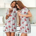 thumbnail image 4 of Gukieu Trains Print Women's Nightgown, A-line Round Neck Short-sleeved Nightgown Pajamas Home Wear Suitable for Home and Outing, 4 of 6