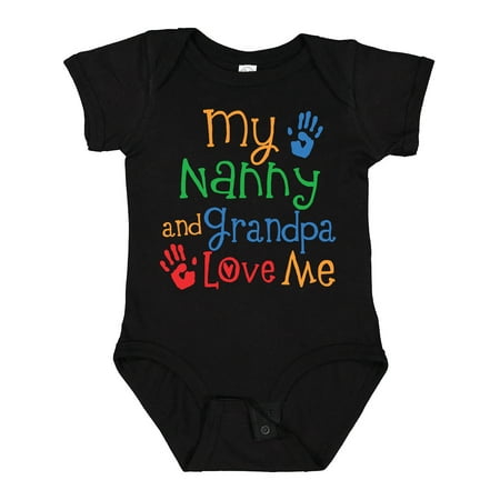 

Inktastic Nanny and Grandpa Love Me Gift Baby Boy or Baby Girl Bodysuit